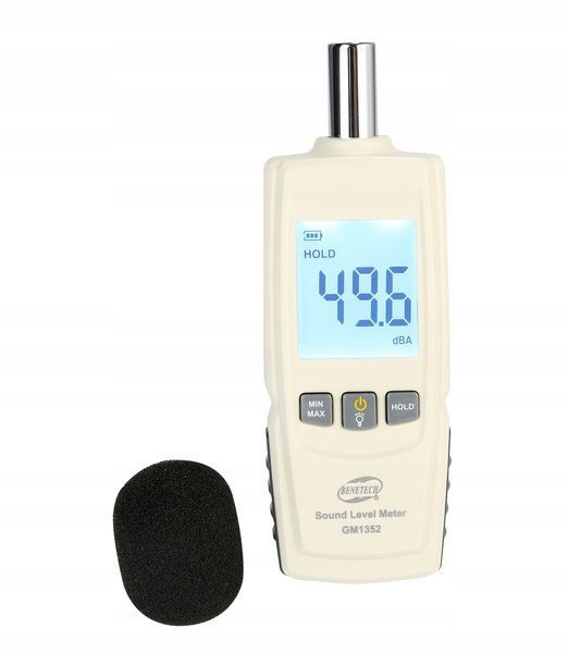 Фото Цифровий шумомір - децибелометр вимірювач рівня шуму LCD BENETECH GM1352 GM1352,