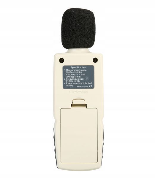 Фото Цифровий шумомір - децибелометр вимірювач рівня шуму LCD BENETECH GM1352 GM1352,