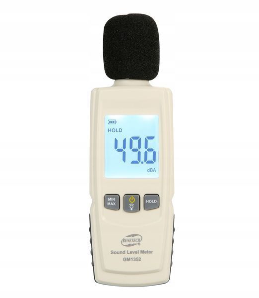 Фото Цифровий шумомір - децибелометр вимірювач рівня шуму LCD BENETECH GM1352 GM1352,