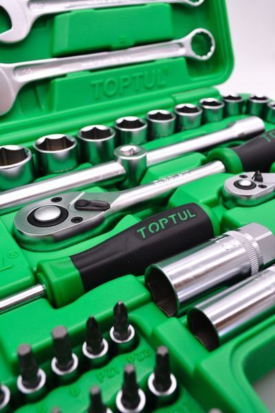 Zdjęcie Zestaw kluczy nasadowych 1/4" 1/2" 82 el TOPTUL GCAI8201 GCAI8201,