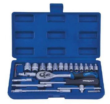 Photo Socket and bit tool set 1/4" with ratchet 25 pcs STANDART ST-1425 ST-1425,