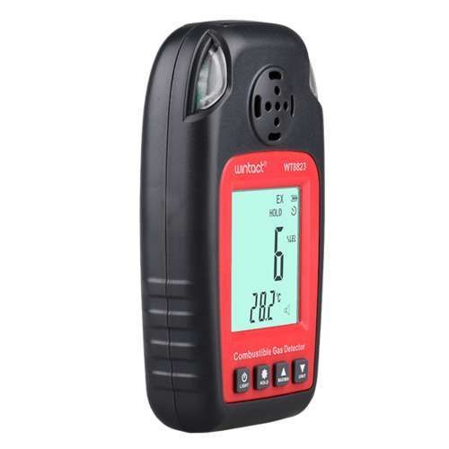 Photo Flammable gas concentration detector &ndash; exhaust gas LCD display WINTACT WT8823 WT8823,