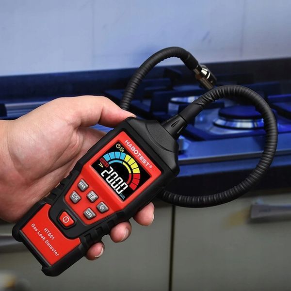 Photo Gas leak detector concentration meter with LCD screen 10,000 ppm 20.00% LEL USB-C HABOTEST HT601B HT601B,