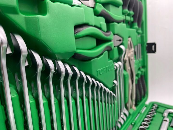 Photo Mixed tool set 12-point 1/4" and 1/2" socket wrench set 150 pcs TOPTUL GCAI150R1 GCAI150R1,