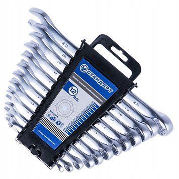 Photo Set of combination wrenches 6, 8, 10, 12&ndash;19, 22 mm 12 pcs STANDART NKK12STE NKK12STE,