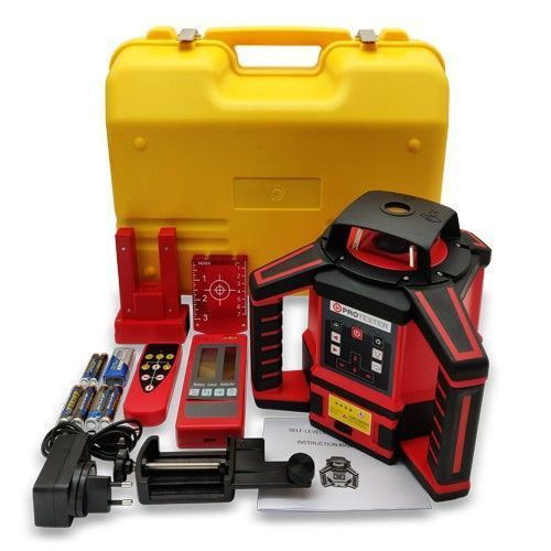Zdjęcie Laser obrotowy czerwony 300m 360&deg; poziomica laserowa z akcesoria PROTESTER HKR2000 HKR2000,