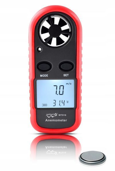 Zdjęcie Miernik wiatru anemometr wiatromierz temperatury pomiar prędkości powietrza WINTACT WT816 WT816,