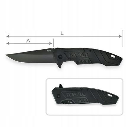 Photo Folding knife tactical hunting camping for cutting sharp L=225 mm TOPTUL FK-5 FK-5,