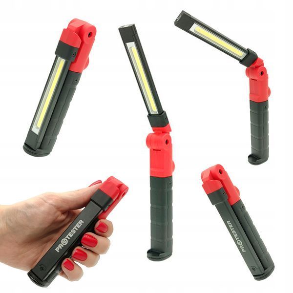 Photo Cob led workshop lamp foldable with magnet rechargeable PROTESTER L-0502W L-0502W,