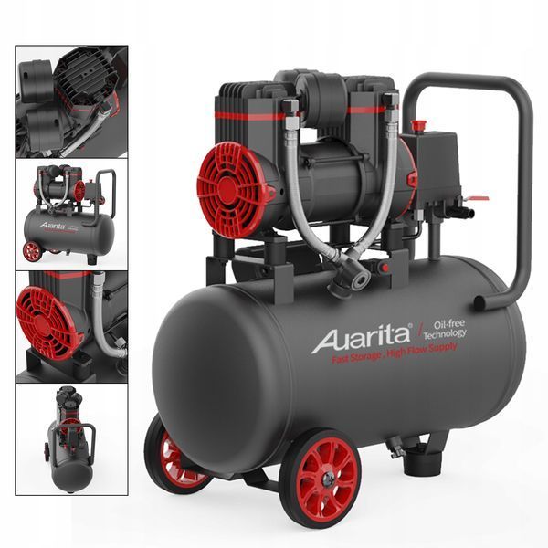 Photo Oil-free air compressor 18l 8 bar 220v with separator AUARITA 2-900F18-220 2-900F18-220,