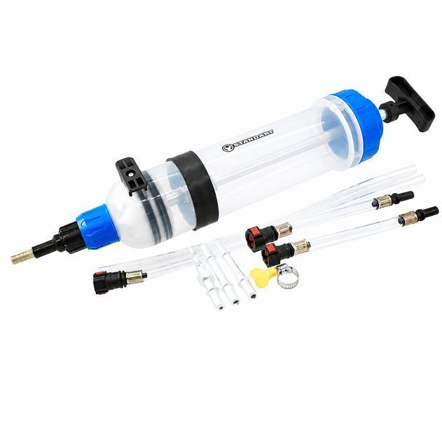 Photo Manual fluid extractor 1500 ml / 1.5 L oil syringe fluid suction extractor STANDART MPFS1500 MPFS1500,
