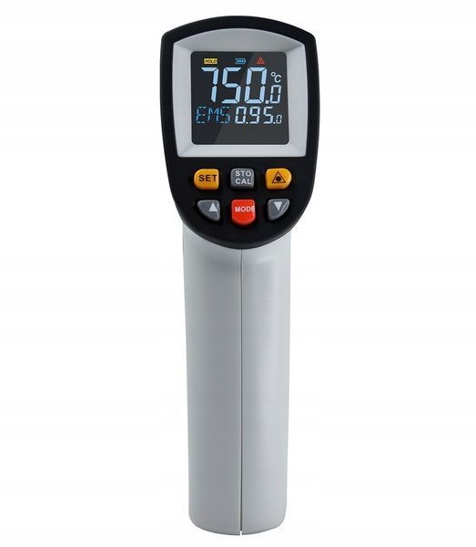 Zdjęcie Pirometr termometr bezkontaktowy laserowy bezdotykowy podczerwień -50 +750&deg;C BENETECH GT750 GT750,