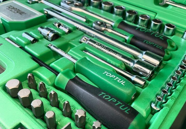 Photo Socket tool set 1/4" and 1/2" 106 pcs TOPTUL GCAI106B GCAI106B,