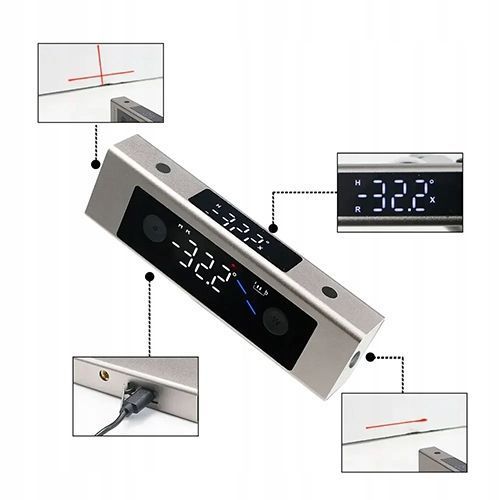 Photo Electronic digital level 4x90&deg; magnetic with protractor and laser PROTESTER PRO-5342 PRO-5342,