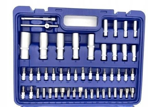 Zdjęcie Zestaw narzędzi kluczy nasadowych 108 el 1/4" 1/2" nasadek bit&oacute;w grzechotek STANDART STM-0108-6 STM-0108-6,