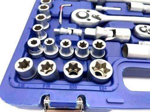 Zdjęcie Zestaw narzędzi kluczy nasadowych 108 el 1/4" 1/2" nasadek bit&oacute;w grzechotek STANDART STM-0108-6 STM-0108-6,