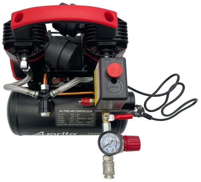 Zdjęcie Kompresor 3l bezolejowy dwutłok spreżarka 110 / 220 v separator AUARITA 2-900F3-220 2-900F3-220,
