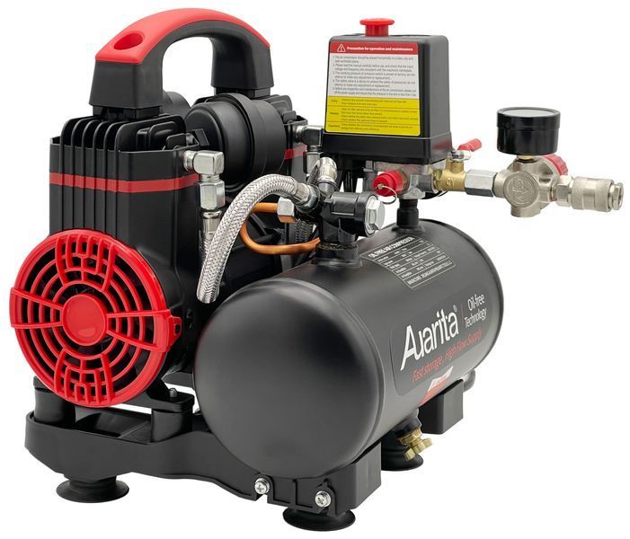 Zdjęcie Kompresor 3l bezolejowy dwutłok spreżarka 110 / 220 v separator AUARITA 2-900F3-220 2-900F3-220,