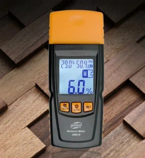 Photo Wood moisture meter ce with 4 measurement modes, 9v battery included BENETECH GM610 GM610,