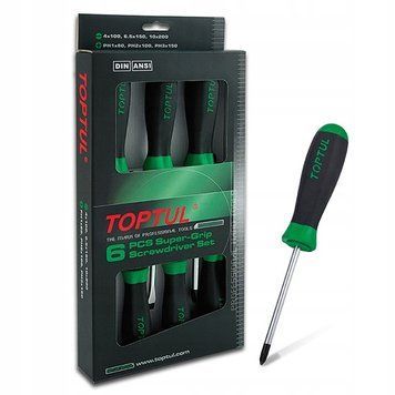 Photo 6-piece screwdriver set with magnetic tips PH SL TOPTUL GAAE0611 GAAE0611,