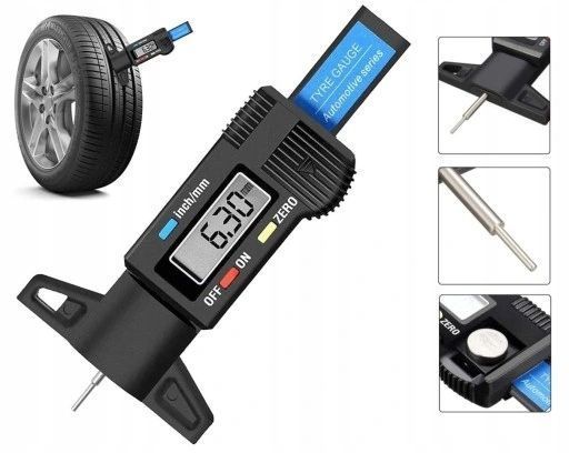 Фото Вимірювач глибини протектора шин електронний 0-25,4 мм 0,01 мм PROTESTER TTDG0025 TTDG0025,
