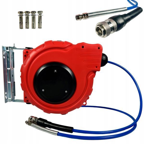 Photo 5x8 mm 15 m auto-rewind pneumatic hose on reel AIRKRAFT AHC-34A AHC-34A,