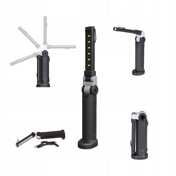 Photo Folding LED workshop lamp with magnet, rechargeable, high power PROTESTER WL-0601 WL-0601,
