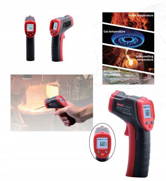 Фото Безконтактний лазерний термометр (пірометр) -50 до +600&deg;C WINTACT WT319B WT319B,
