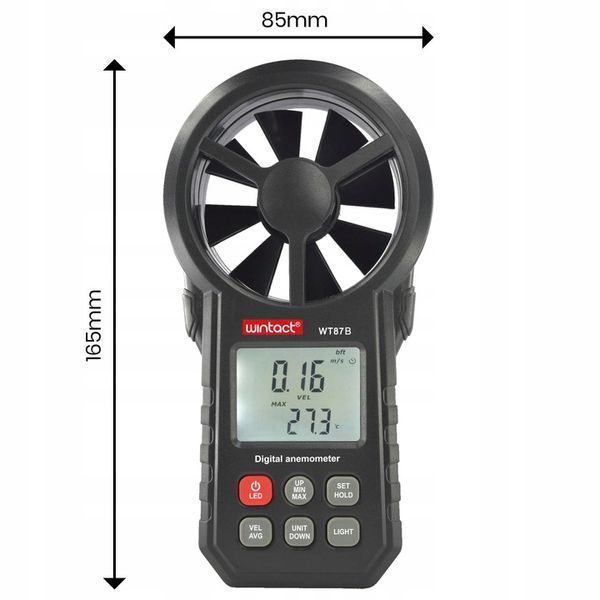 Photo Anemometer wind meter wind speed and temperature tester air velocity measurement BT APP WINTACT WT87B WT87B,
