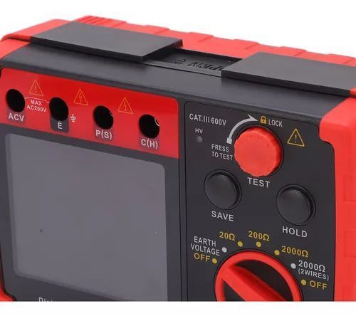 Фото Вимірювач опору заземлення 0&ndash;2000 Ом з дисплеєм LCD BENETECH GT5105A GT5105A,