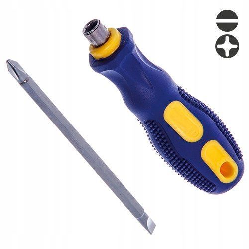 Photo Double-ended screwdriver ph2 and sl 6 mm 2-in-1 (cross and flat) STANDART DFS0602  DFS0602,
