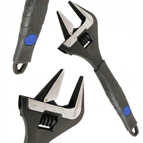 Photo Adjustable swedish wrench 12" 300 mm 0&ndash;60 mm wide jaw thin jaws STANDART AWSJ3300 AWSJ3300,