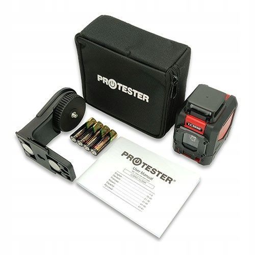 Zdjęcie Laser krzyżowy czerwony 30 m 5 linii 360&deg; poziomica laserowa qsi PROTESTER LL305R LL305R,