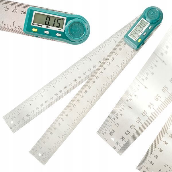 Photo Digital protractor angle ruler 300 mm 360&deg; backlit lcd PROTESTER 5423-300 5423-300,