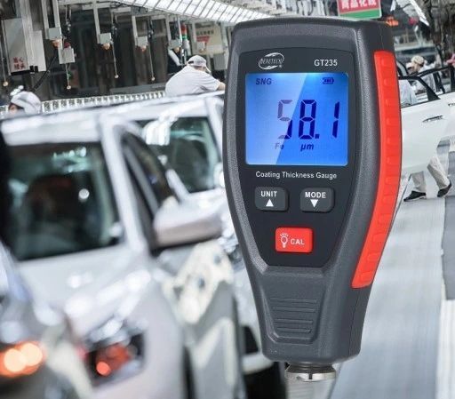 Zdjęcie Miernik tester czujnik grubości powłoki lakieru stal aluminium 0-1800 &micro;m BENETECH GT235 GT235,