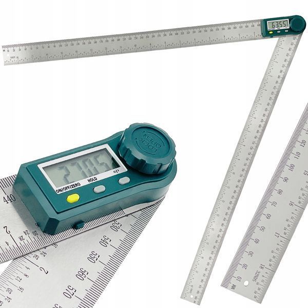 Photo Digital protractor angle ruler 500 mm 360&deg; backlit lcd PROTESTER 5423-500 5423-500,
