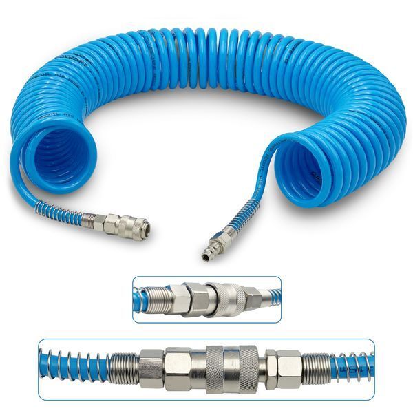 Zdjęcie Wąż przew&oacute;d 6.5x10 mm 15 m spiralny poliuretanowy pneumatyczny do kompresora AIRKRAFT AHC46-G AHC46-G,
