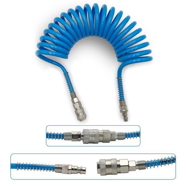 Photo Spiral polyurethane air hose 6.5x10 mm 5 m for compressor AIRKRAFT AHC46-E AHC46-E,