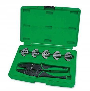 Photo Crimping pliers for connectors with 5 dies and wire stripper TOPTUL GAAI0605 GAAI0605,