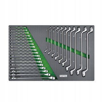 Photo Set of offset combination wrenches 6&ndash;27 mm 28 pcs tray insert TOPTUL GED2813 GED2813,