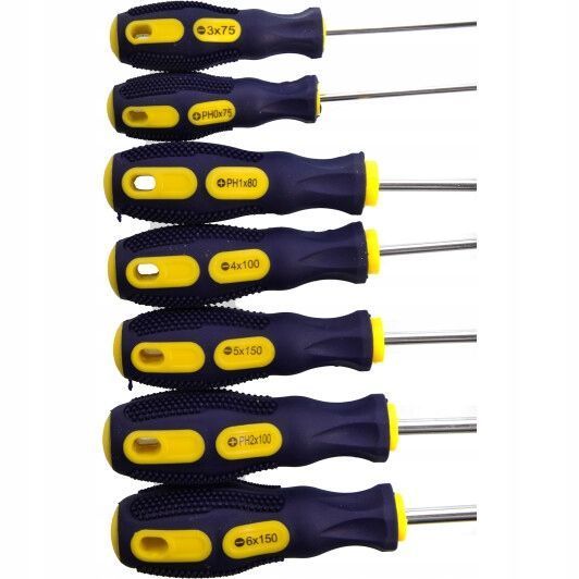 Photo Screwdriver set 7 pcs ph (phillips) sl (flat) STANDART SDS07 SDS07,