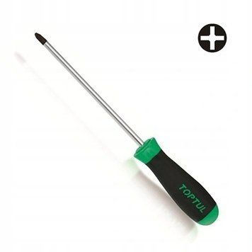 Zdjęcie Wkrętak PH0 philips krzyżakowy z magnesem 60 mm śrubokręt PH0x60mm TOPTUL FBAB0006 FBAB0006,