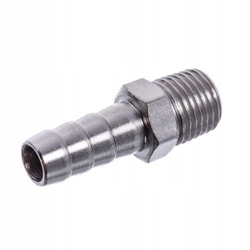 Zdjęcie Szybkozłączka pneumatyczna adapter papa 1/4" 6 mm stalowy na wąż wtyczka AIRKRAFT&nbsp;SMH04-04 SMH04-04,