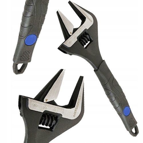 Photo Wide adjustable wrench 10" 250 mm 0&ndash;50 mm with thin jaws STANDART AWSJ3250 AWSJ3250,