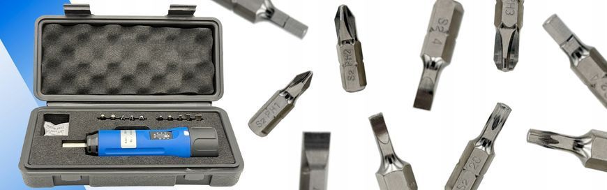 Zdjęcie Wkrętak dynamometryczny 1/4'' 1 - 6 nm śrubokręt z bitami PROTESTER ZSQ-6 ZSQ-6,