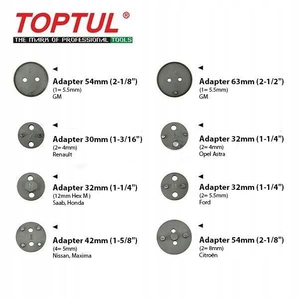 Photo 18-piece brake piston rewind and removal kit repair press TOPTUL JGAI1801 JGAI1801,
