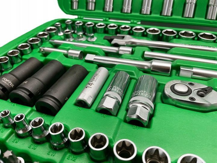 Photo Mixed tool set 163 pcs 1/4" 3/8" 1/2" in carry case TOPTUL GCAI163R GCAI163R,