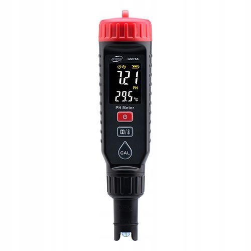 Zdjęcie Miernik pH i temperatury 0-14 ph +/-0,1% lcd tester kwasomierz cyfrowy ATC BENETECH GM768 GM768,