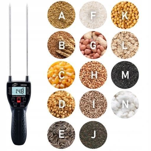 Photo Precision grain moisture meter with LCD and batteries BENETECH GM650A GM650A,