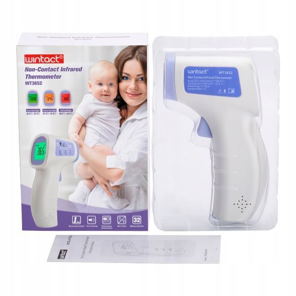 Photo Medical thermometer &mdash; non-contact infrared digital for children WINTACT WT3652 WT3652,